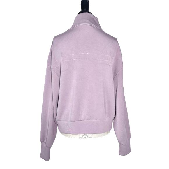 Varley | Women | Davidson Doublesoft Lilac Athletic Half Zip Sweatshirt | Large - Picture 3 of 15